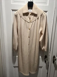 Vintage 70er Jahre Adolfo Winter weißes Santana Strickkleid S-M - Bild 1 von 4