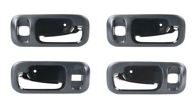 НОВЫЕ внутренние дверные ручки набор из 4 темно глубокий серый хром для 1997-2001 Honda CRV - Изображение 1 из 4
