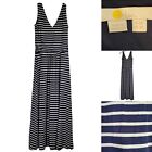Boden Maxi Dress Women's Sleeveless Sienna Jersey Navy Blue Stripe Size Us 4R