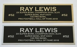 Ray Lewis nameplate for signed jersey football helmet or photo - Picture 1 of 2