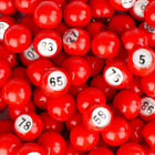 Regal Bingo-Raffle Balls Premium Red Calling Balls with Easy Read Window 7/8 (0.