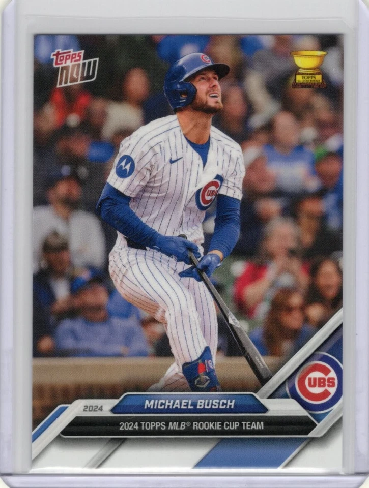 2024 Topps Now MICHAEL BUSCH PEARL Parallel MLB Rookie Cup Team RC #RC-2 SP - Image 1 of 2