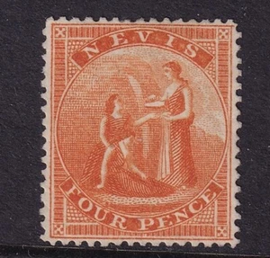 Nevis SG11 1867 4d Naranja - Como nuevo sin goma de mascar - Imagen 1 de 2