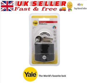 YALE MAXIMUM PROTECTION PADLOCK 55mm Heavy Duty Outdoor Shed Gate Security Lock - Picture 1 of 7