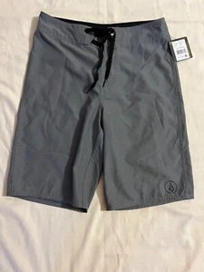 NWT Volcom Gray Boys Mens 38th St Board Shorts Swim Trunks sz 26 Free Ship - Picture 1 of 4