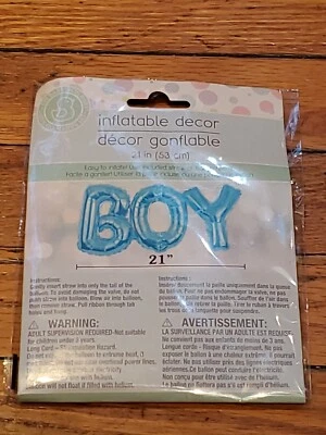 Baby Boy Foil Balloon, Baby Shower, Gender Reveal, Party Decorations 21 inches - Image 1 of 2