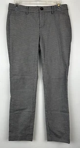 Lauren Ralph Pants Womens 2 P Petite Houndstooth Slim Straight Preppy Trousers - Picture 1 of 7