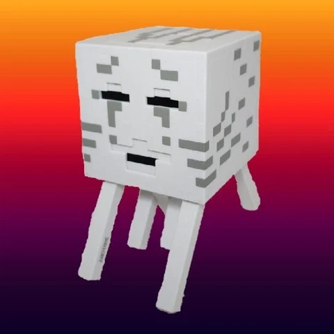 Minecraft Fireball Ghast: 6" Fireball Launching Action Figure Loose No Disk's Cover