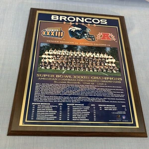 Denver Bronco Super Bowl XXXIll Campeones NFL Foto Placa en Madera 1999 - Imagen 1 de 7