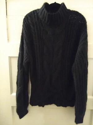 American Rag Cie black cable knit women's sweater mock turtleneck XS - Image 1 of 4