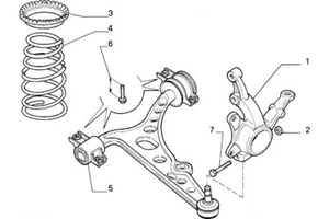 5979798 Braccio Ant.Inf. sx Fiat Nuova Argenta - Foto 1 di 1
