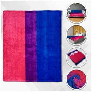 Bisexual Blanket Soft Plush Blanket LGBT Bi Pride Bisexual Pride Blanket 50x60in - Picture 1 of 9