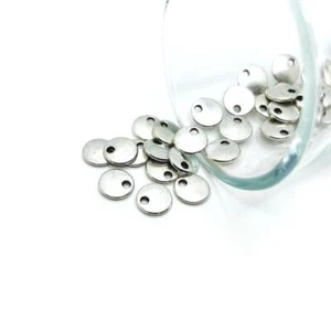 Etiquetas de estampado circular de 8 mm a granel 20, 50 o 100 espacios en blanco, aleación - vendedor de EE. UU. - AS764 - Imagen 1 de 4