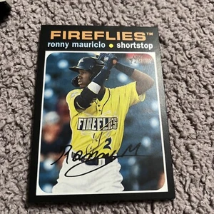 2020 Topps Heritage Minor League Ronny Mauricio Columbia Fireflies #17 Mets - Picture 1 of 1