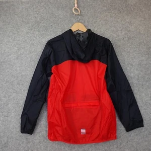Colorblock Windproof Rain Jacket Kids 14 16 L LANDS END Blue Red Packable Hoodie - Picture 1 of 12