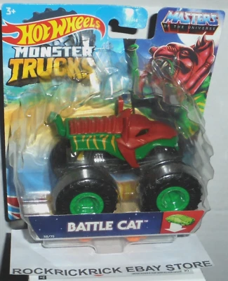 HOT WHEELS MONSTER TRUCK MAESTROS DEL UNIVERSO BATTLE CAT 38/75 CON COCHE NUEVO Foto 1 de 2