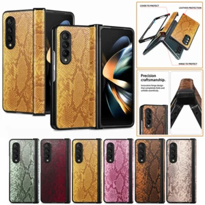 For Samsung Galaxy Z Fold 4/3 5G Luxury Leather Heavy Duty Protective Case Cover - Picture 1 of 84