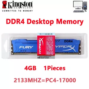 HyperX FURY DDR4 4GB 2133 PC4-17000 Desktop RAM Memory DIMM 288pin 1.2V - Picture 1 of 11