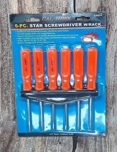 New 6 pc Torx Magnetic Screwdriver Star Set T10 T15 T20 T25 T27 T30 with Rack - Picture 1 of 1