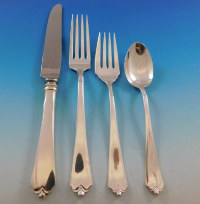 Lotus by Watson-Wallace Sterling Silver Flatware Service for 8 Set 32 pieces - Image 1 of 4