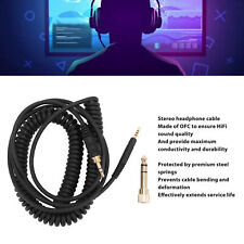 Coiled Headphone Cable Replacement Headset Sound Cord For HD598 ECM