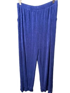 Chicos Travelers Hose Damen XL Größe 3 Kobalt Slinky Pull On Stretchy PKTS USA - Bild 1 von 7