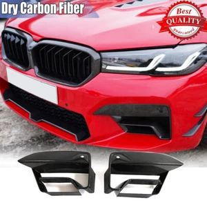 Para BMW F90 M5 LCI 2021+ Luz antiniebla seca de carbono cubierta de ventilación de aire inserto de parachoques delantero - Imagen 1 de 12