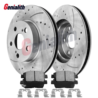 Front Disc Rotors Ceramic & Brake Pads for 2004-2006 2007 2008 2009 Toyota Prius - Image 1 of 4