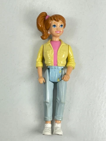 Vintage Playskool Dollhouse Brunette Teen Girl Yellow Jacket Action Figure 5.25" Cover
