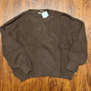 NWT Goumi Kids Hide Chunky Knit Sweater SZ S/M Mama Womens Organic Cotton Brown - Bild 1 von 3