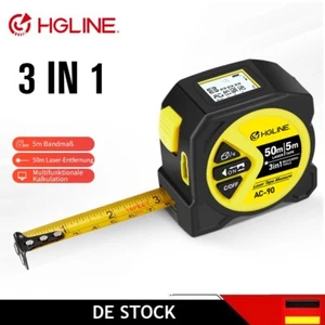 3in1 Laser-Entfernungsmesser Präzises Digitales Maßband mit Laser 50/5m Massband - Bild 1 von 21