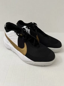 Nike Team Hustle D10 Negro Metálico Dorado Niños Grandes Talla 7Y - Imagen 1 de 9