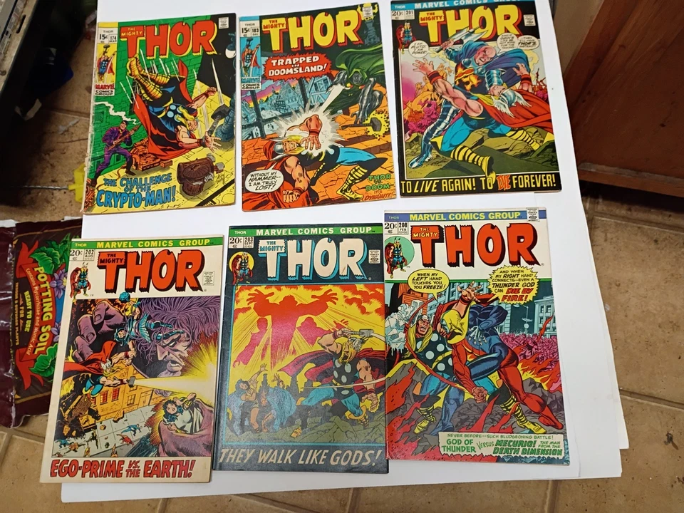 The Mighty Thor 174, 183, 201, 202, 203, 208 High Grade Lot - Image 1 of 4