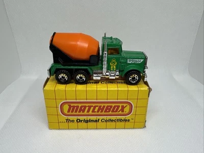 Matchbox Superfast #19 Peterbuilt Cement Truck In Original Box Green Orange - Image 1 of 4