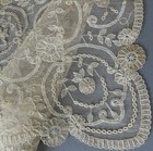 Antique Handmade Creamy Brussels Belgium PRINCESS LACE Handkerchief Unused w Box