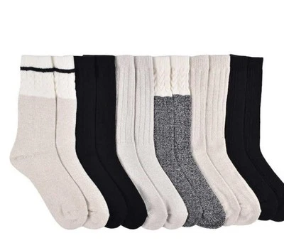 Lucky Brand Super Soft Boot Socks Neutral Colors 6 Pair Pack Women's 5-10 - Image 1 of 3