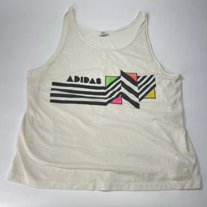 1980er Adidas Herren Single Stitch Tank Top geometrisches Design/Made in USA - Größe XL - Bild 1 von 8