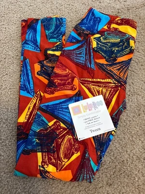 Impresión impresa de notas musicales azul marino rojo amarillo LulaRoe para niños Tween se adapta a 00/0 Foto 1 de 2