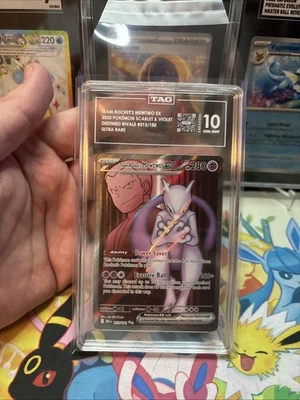 Pokémon Team Rocket's Mewtwo ex 213/182 Destined Rivals English TAG 10 Gem Mint - Image 1 of 4