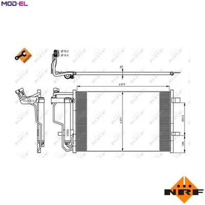 CONDENSER AIR CONDITIONING 35922 FOR MAZDA L3Y7 2.3L R2AA 2.2L Z683/Z682 1.6L 3 - Image 1 of 4
