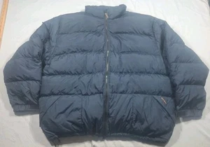 Men's Woolrich Navy Blue Duck Down Snow Ski Coat John Rich & Bros Size 2XL  - Picture 1 of 14