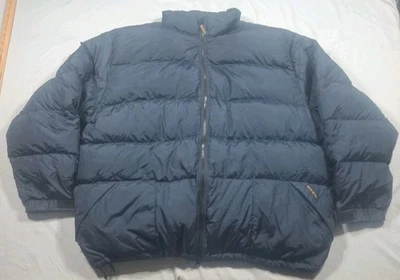 Men's Woolrich Navy Blue Duck Down Snow Ski Coat John Rich & Bros Size 2XL  - Image 1 of 4