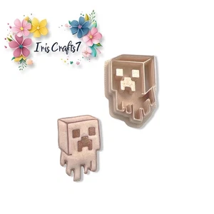 Cortador de arcilla polimérica fantasma Minecraft - Pendiente de Halloween - Cortador de galletas espeluznante - Imagen 1 de 6