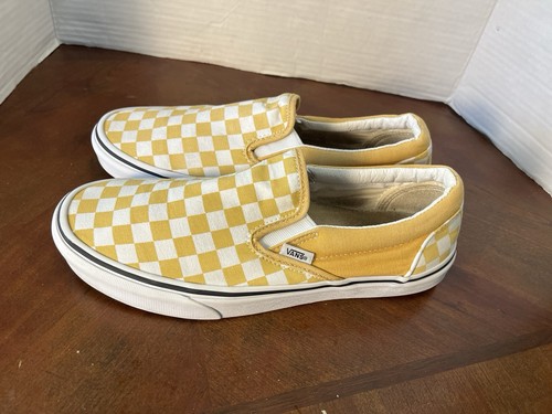 Vans Slip On Scacchiera Giallo Taglia 10 Donna Uomo 8 5