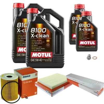 Mahle Inspección Set 12L Motul 8100 X-Clean 5W-40 para Jeep Commander 3.0 - Imagen 1 de 4