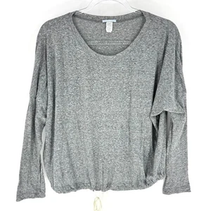 Eberjey Accogliente Salopette Top con Coulisse Grigio e Crema Taglia Media - Foto 1 di 6