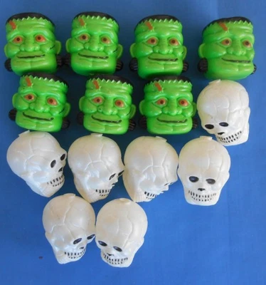 14 cubiertas de cabeza molde soplado vintage Frankenstein y calavera Halloween para luces luz Foto 1 de 3