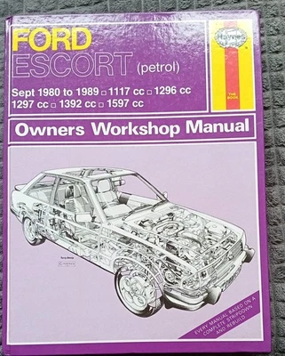 Haynes Ford Escort 1980-1989 Petrol Models Workshop Manual - UK Published - Image 1 of 3