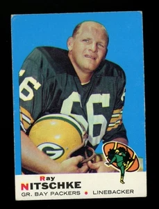 1969 Topps Ray Nitschke #55 Vintage Green Bay Packers En muy buen estado - Muy bueno menos patio - Imagen 1 de 2