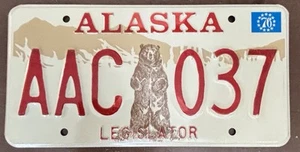 Alaska 1976 LEGISLATOR License Plate # AAC 037 - Picture 1 of 1